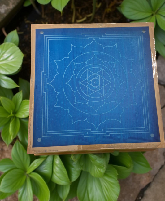Rangly Sri Yantra Model 5  Rangoli Stencil Wooden 13x13 Inches Pack of 1 piece