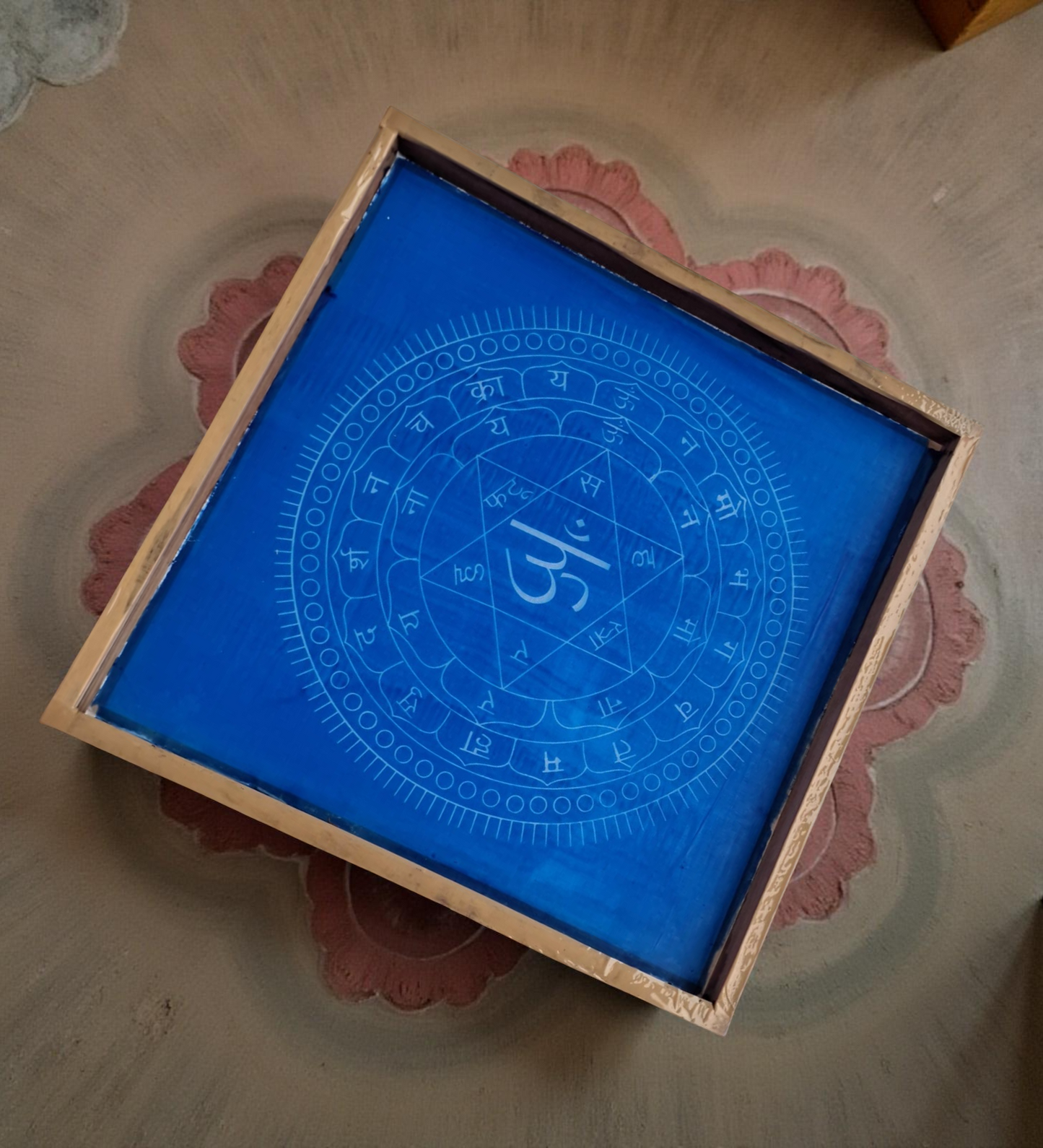 Rangly Sri Yantra Model 7  Rangoli Stencil Wooden 12x12 Inches Pack of 1 piece