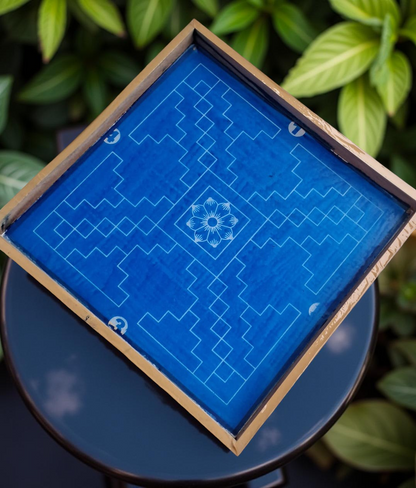 Rangly Sri Yantra Model 8 Rangoli Stencil Wooden 12x12 Inches Pack of 1 piece