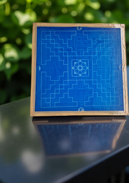 Rangly Sri Yantra Model 8 Rangoli Stencil Wooden 12x12 Inches Pack of 1 piece