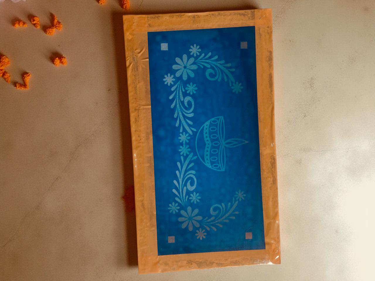 Rangly Agal Vilaku New Rangoli Stencil Wooden 9x5 Inches Pack of 1 piece