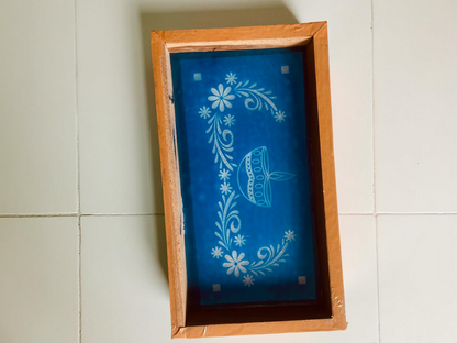 Rangly Agal Vilaku New Rangoli Stencil Wooden 9x5 Inches Pack of 1 piece