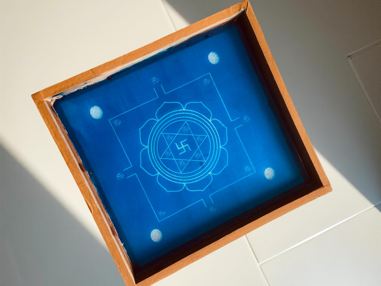 Rangly vastumandala yantra Rangoli Stencil Wooden 10x10 Inches Pack of 1 piece