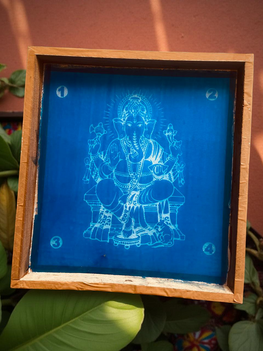 Rangly ganesha Rangoli Stencil Wooden 10x10 Inches Pack of 1 piece