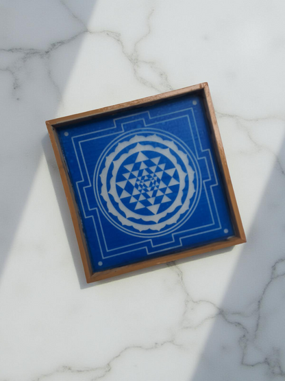 Rangly Sri Chakra Yantra  Rangoli Stencil Wooden 13x13 Inches Pack of 1 piece