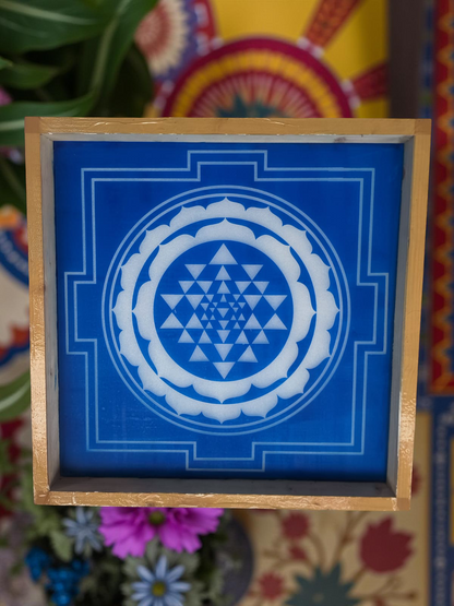 Rangly jumbo Sri Chakra Yantra  Rangoli Stencil Wooden 20*20 Inches Pack of 1 piece
