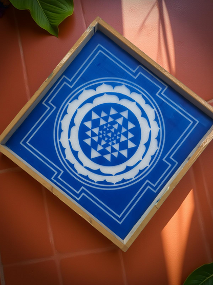 Rangly jumbo Sri Chakra Yantra  Rangoli Stencil Wooden 24*24 Inches Pack of 1 piece