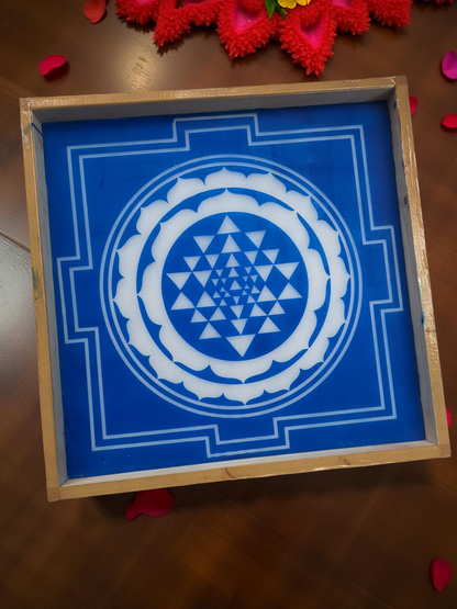 Rangly jumbo Sri Chakra Yantra  Rangoli Stencil Wooden 24*24 Inches Pack of 1 piece