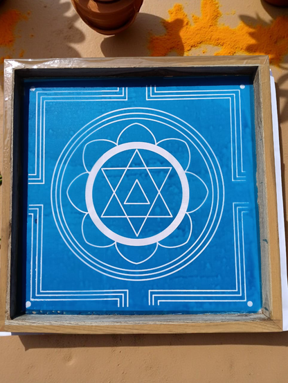 Rangly Ganesh Mandala Yantra Rangoli Stencil Wooden 12x12 Inches Pack of 1 piece
