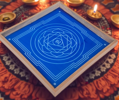 Rangly pratyangira Yantra Rangoli Stencil Wooden 13x13 Inches Pack of 1 piece