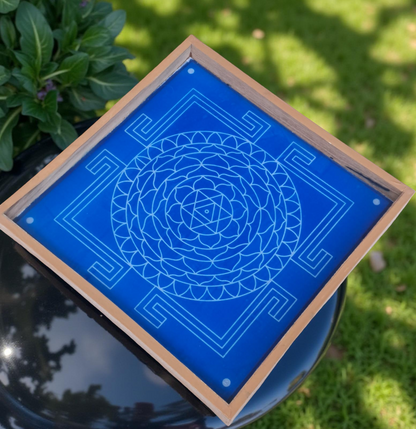Rangly Sri Rama yantra Rangoli Stencil Wooden 13x13 Inches Pack of 1 piece