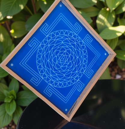 Rangly Sri Rama yantra Rangoli Stencil Wooden 13x13 Inches Pack of 1 piece