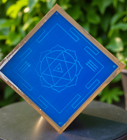 Rangly Shyama kali yantra Rangoli Stencil Wooden 13x13 Inches Pack of 1 piece