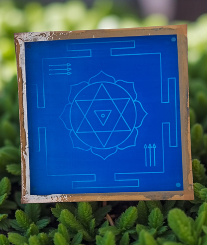 Rangly Shyama kali yantra Rangoli Stencil Wooden 13x13 Inches Pack of 1 piece
