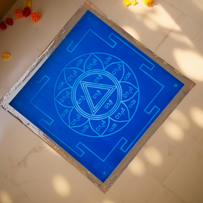 Rangly Siddha kali Yantra Rangoli Stencil Wooden 13x13 Inches Pack of 1 piece