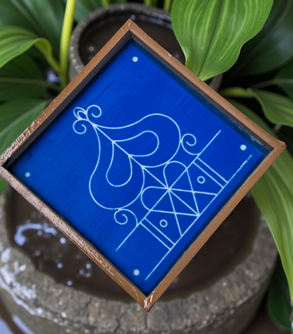 Rangly Ashwatha Mandala Model 3 Yantra Rangoli Stencil Wooden 10x10 Inches Pack of 1 piece