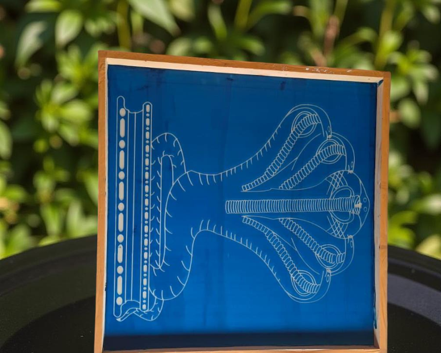 Rangly Jumbo Naga Rangoli Stencil Wooden  25x25 Inches  Pack of 1 Piece