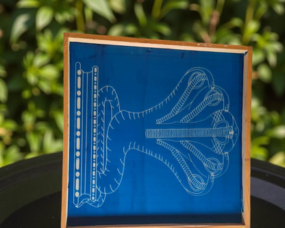 Rangly Jumbo Naga Rangoli Stencil Wooden  25x25 Inches  Pack of 1 Piece