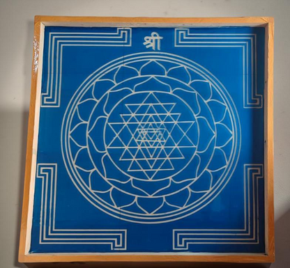 Rangly Jumbo Yantra Rangoli Stencil Wooden  30x30 Inches  Pack of 1 Piece