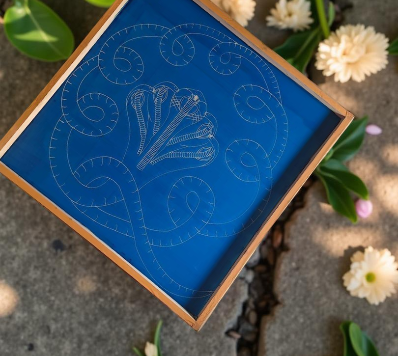 Rangly Jumbo Naga Model 2 Rangoli Stencil Wooden  30x30 Inches  Pack of 1 Piece