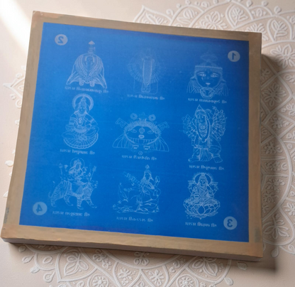 Rangly Kolam Navadurga Rangoli Stencil Wooden 13x13 Inches Pack of 1 piece