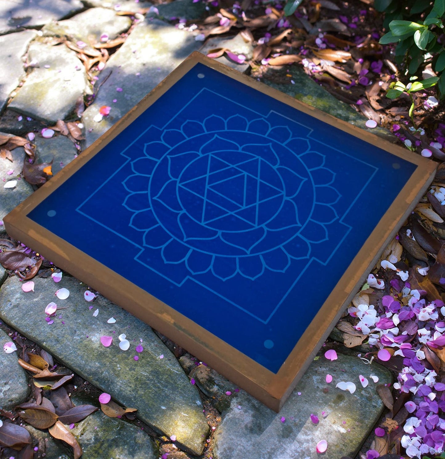 Rangly Surya Mandala Yantra 4 Rangoli Stencil Wooden 13x13 Inches Pack of 1 piece