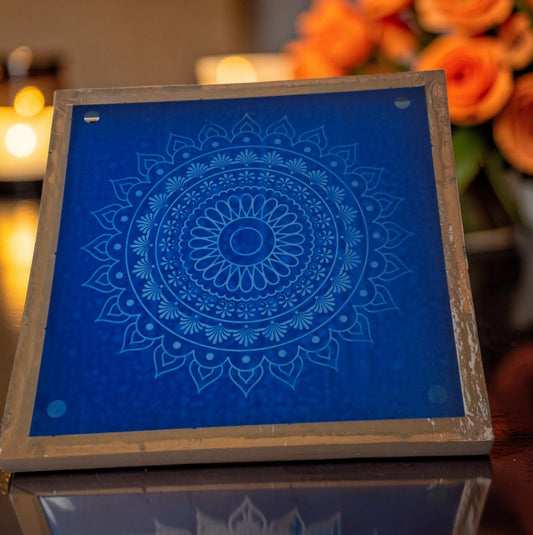 Rangly Rangoli Design 2 Stencil Wooden 13x13 Inches Pack of 1 piece