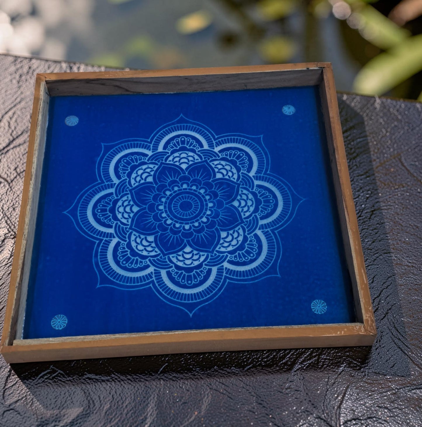 Rangly Mandala Rangoli Design Stencil Wooden 13x13 Inches Pack of 1 piece