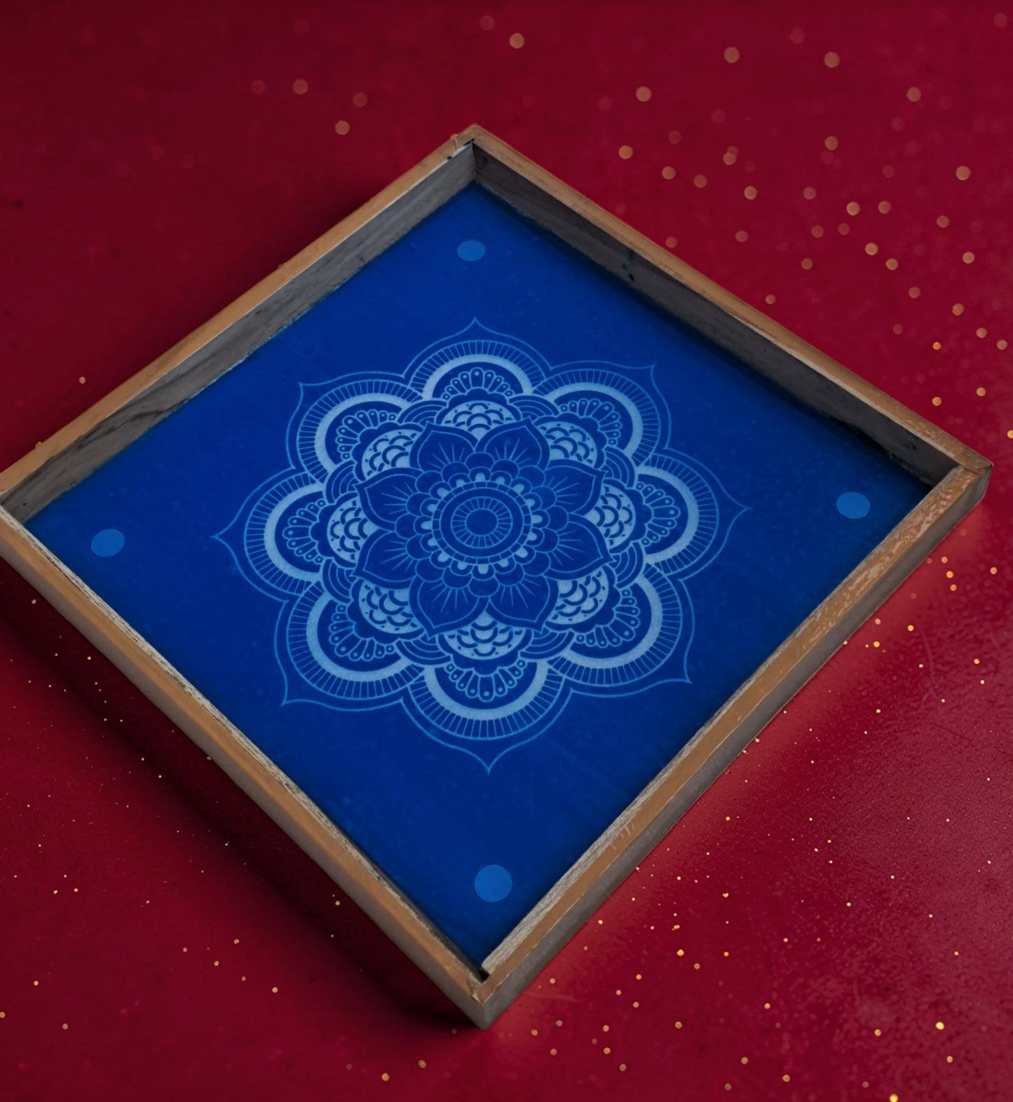 Rangly Mandala Rangoli Design Stencil Wooden 13x13 Inches Pack of 1 piece