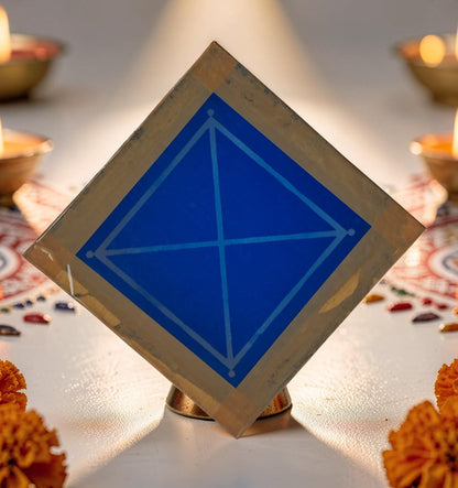 Rangly Swastika Padhmam Design 1 Rangoli Stencil Wooden 13x13 Inches Pack of 1 piece