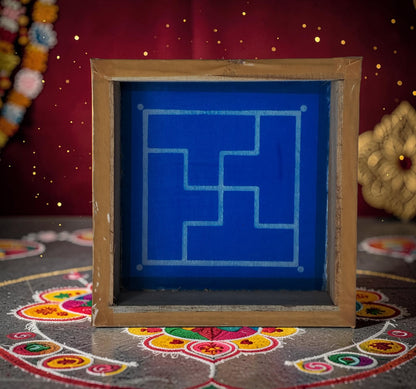 Rangly Swastika padhmam Design 2 Rangoli Stencil Wooden 13*13 Inches Pack of 1 piece