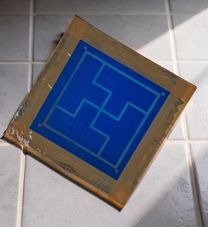 Rangly Swastika padhmam Design 2 Rangoli Stencil Wooden 13*13 Inches Pack of 1 piece