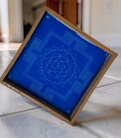 Rangly Shri Bhaglamukhi Mandala Yantra Rangoli Design Stencil Wooden 13x13 Inches Pack of 1 piece