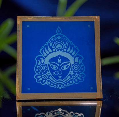 Rangly  Maa Durga Rangoli Design Stencil Wooden 10x10 Inches Pack of 1 piece