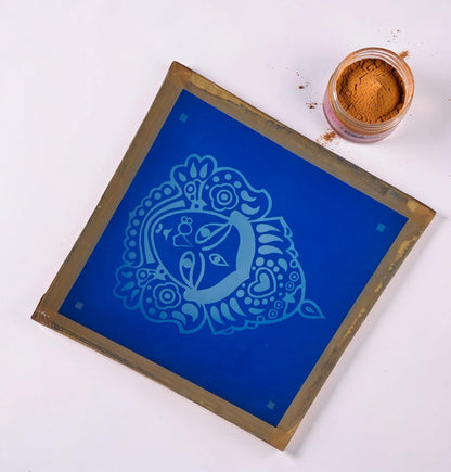 Rangly  Maa Durga Rangoli Design Stencil Wooden 10x10 Inches Pack of 1 piece