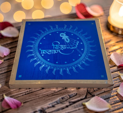 Rangly Gudi Padwa Rangoli Design Stencil Wooden 13x13 Inches Pack of 1 piece