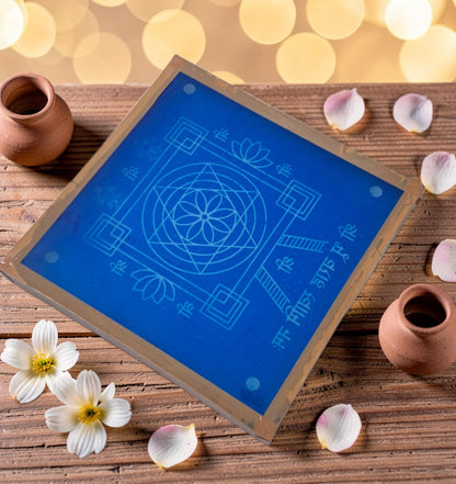 Rangly  Shri Bhūvarah Swami Yantra Rangoli Design Stencil Wooden 13x13 Inches Pack of 1 piece