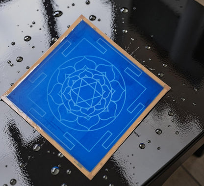 Rangly  Bhubaneshwari Yantra Rangoli Design Stencil Wooden 13x13 Inches Pack of 1 piece