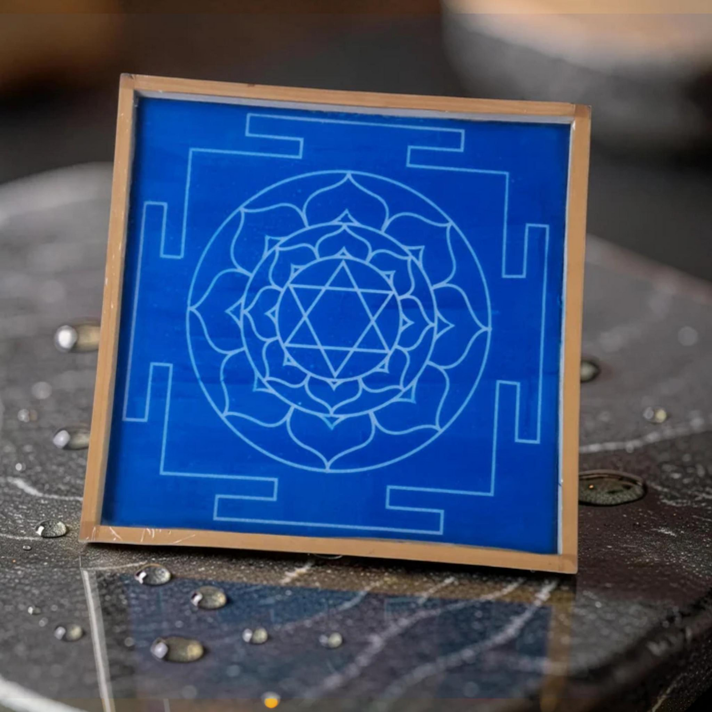 Rangly Jumbo  Bhubaneshwari Yantra Rangoli Design Stencil Wooden 16x16 Inches Pack of 1 Piece