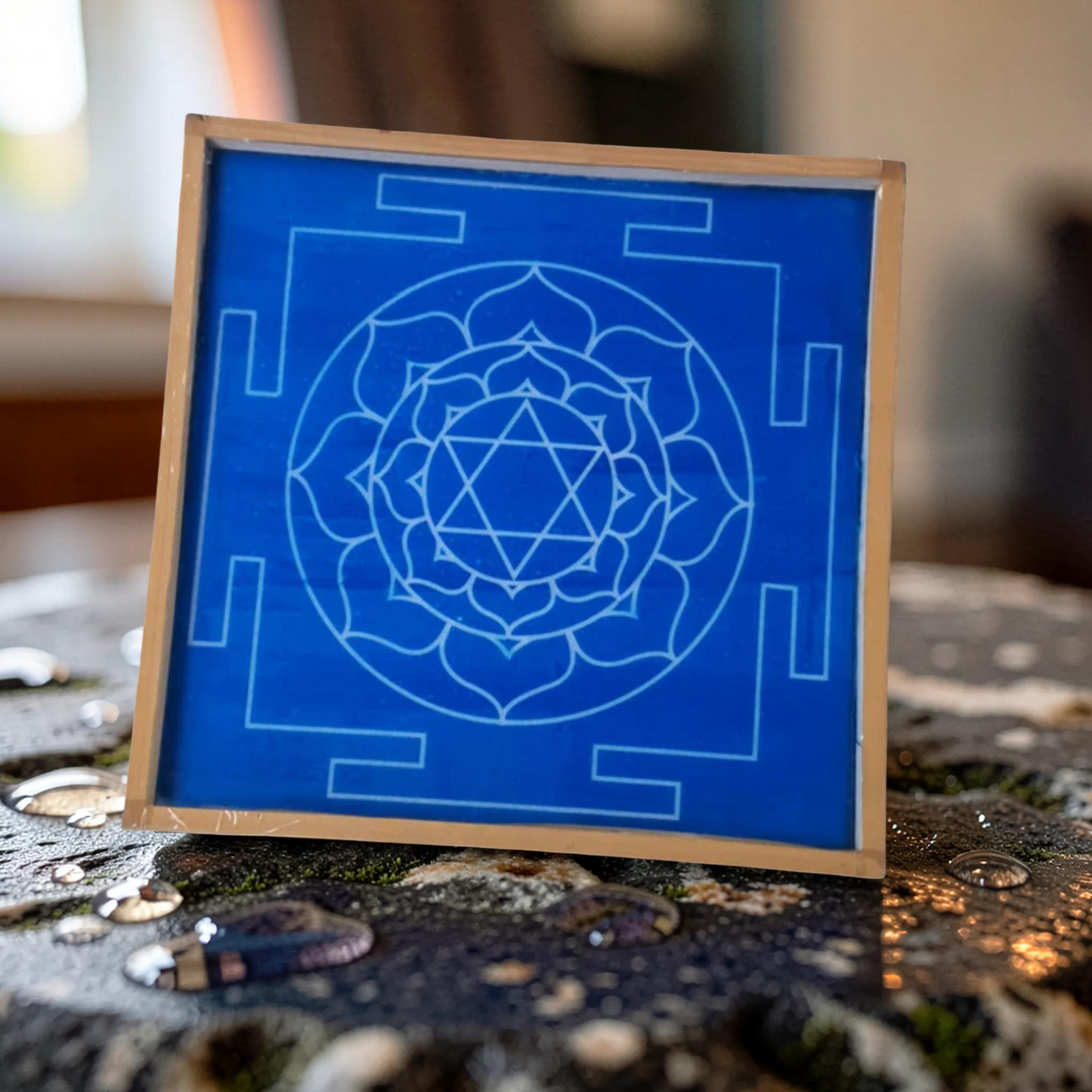Rangly Jumbo Bhubaneshwari Yantra Rangoli Design Stencil Wooden 24x24 Inches Pack of 1 piece
