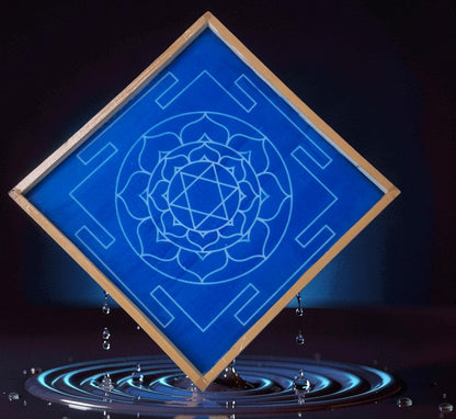 Rangly  Bhubaneshwari Yantra Rangoli Design Stencil Wooden 13x13 Inches Pack of 1 piece