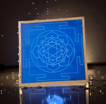 Rangly  Bhubaneshwari Yantra Rangoli Design Stencil Wooden 13x13 Inches Pack of 1 piece