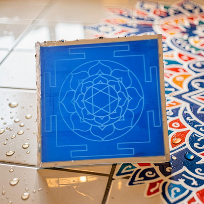 Rangly Jumbo Bhubaneshwari Yantra Rangoli Design Stencil Wooden 25x25 Inches Pack of 1 piece