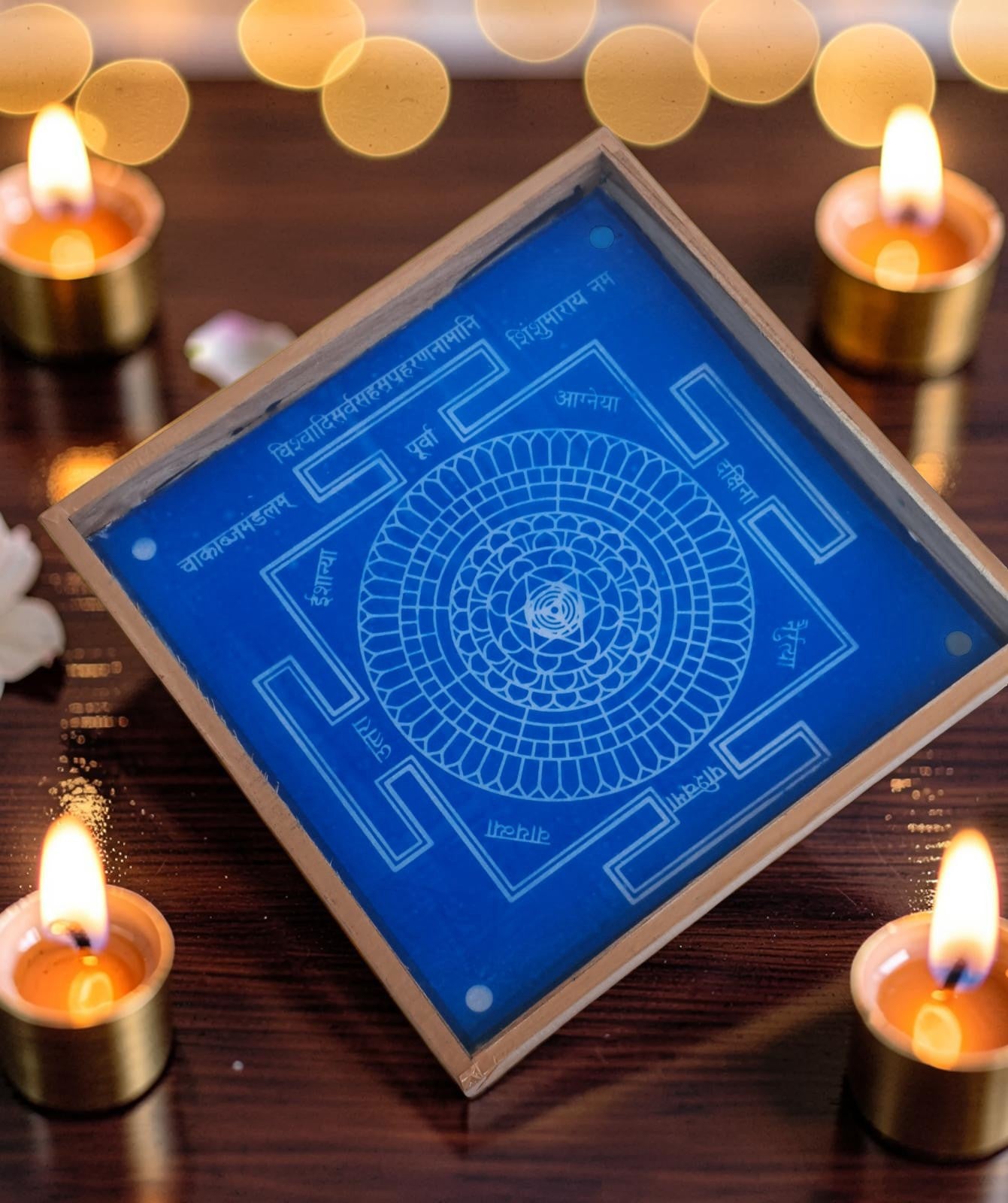 Rangly  Chakrabj Mandala Rangoli Design Stencil Wooden 13x13 Inches Pack of 1 piece
