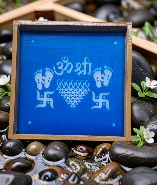 Rangly  Swasthik  Rangoli Design Stencil Wooden 10x10 Inches Pack of 1 piece