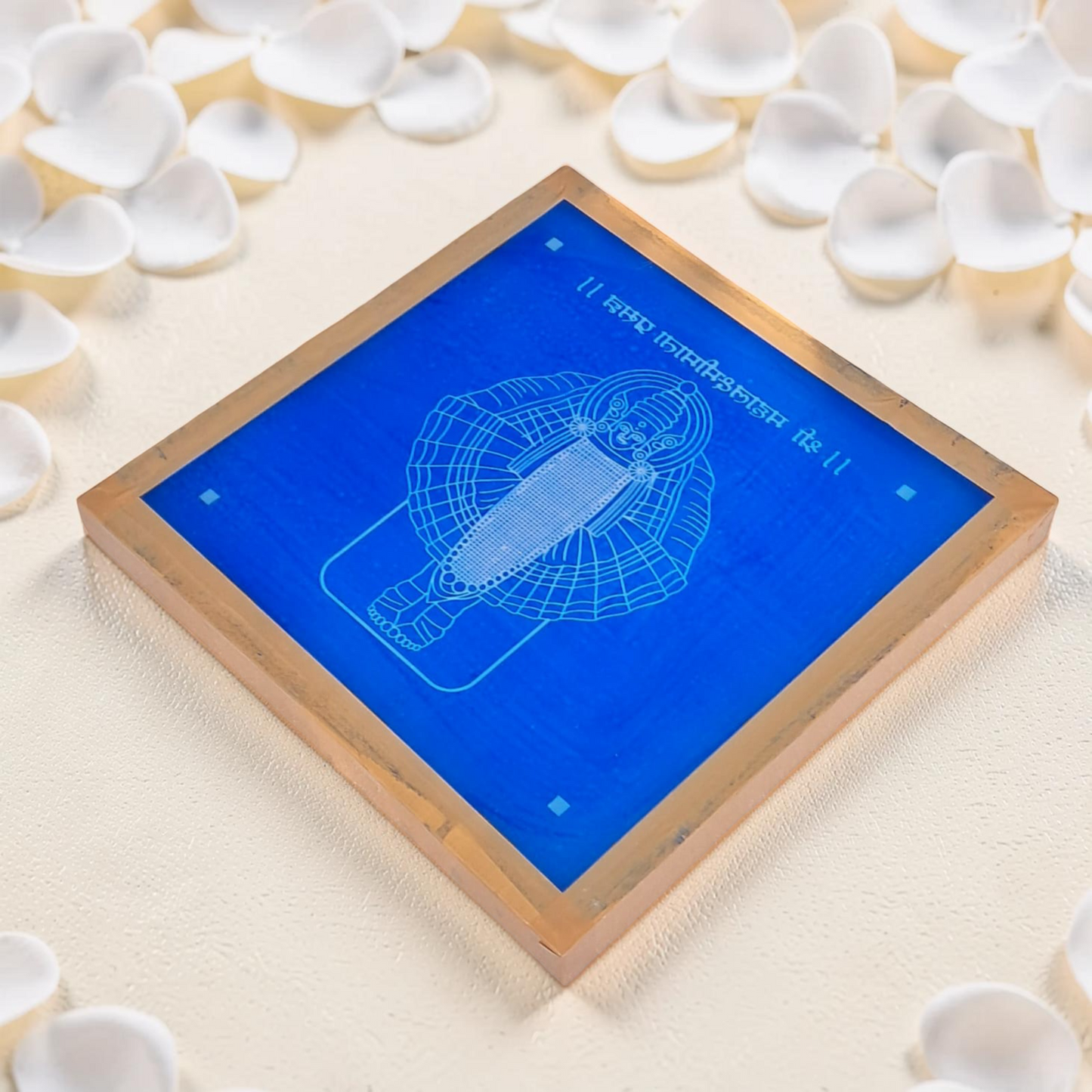 Rangly Mahalakshmi Mata Rangoli Design Stencil Wooden 10x10 Inches Pack of 1 piece