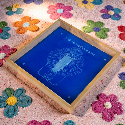 Rangly Mahalakshmi Mata Rangoli Design Stencil Wooden 10x10 Inches Pack of 1 piece