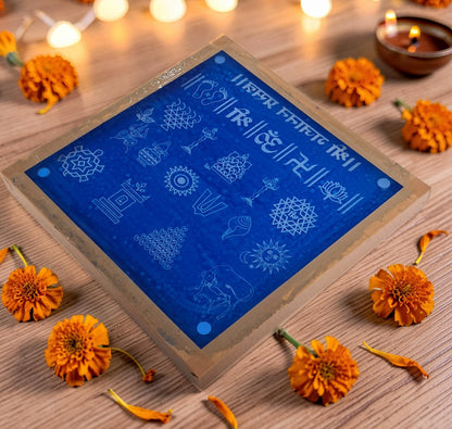Rangly  Chaitrangan  Rangoli Design Stencil Wooden 10x10 Inches Pack of 1 piece
