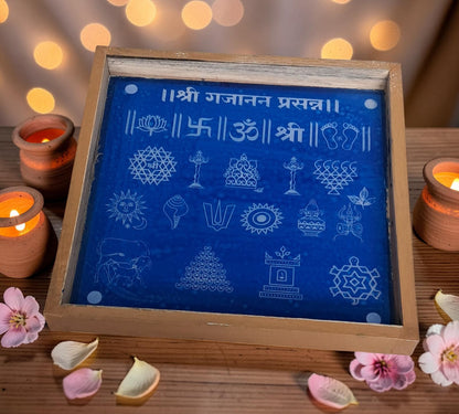 Rangly  Chaitrangan  Rangoli Design Stencil Wooden 10x10 Inches Pack of 1 piece