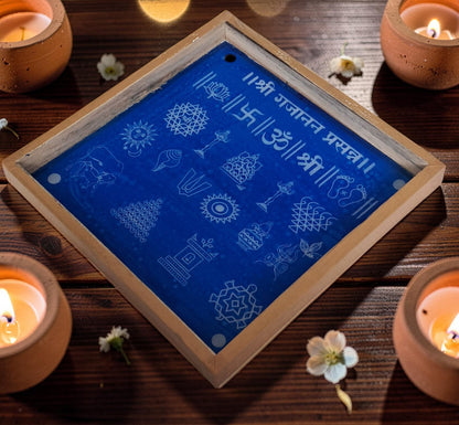 Rangly  Chaitrangan  Rangoli Design Stencil Wooden 10x10 Inches Pack of 1 piece